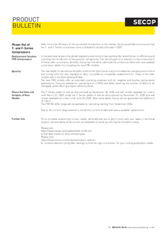 Phase-Out of T- and F-Series Compressors, Replacement Solution: FRK Compressors