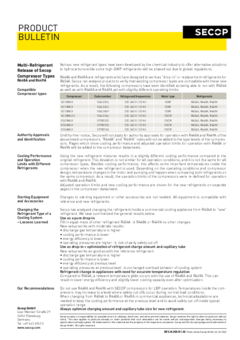 Multi-Refrigerant Release of Secop Compressor Types – R448A and R449A