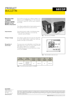 Electronic Unit 101N0830 Software Update (BD350GH 12 V and BD220CL)