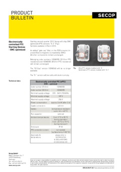 Electronically Controlled PTC Starting Devices (ePTC) - EMC Optimised