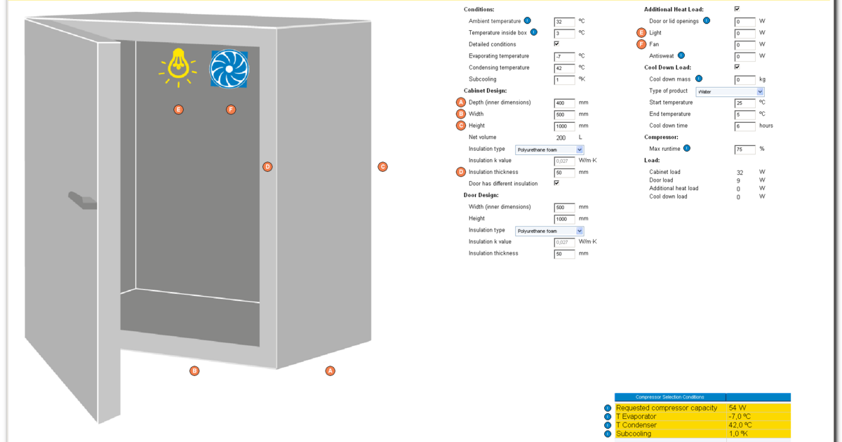 Secop Heat Load Calculation Software Secop