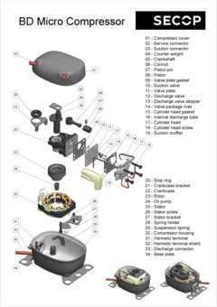 Exploded View BD Micro Compressor