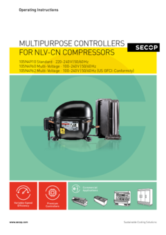 NLV-CN 压缩机 – 105N4910 (220-240 V, 50/60 Hz), 105N4960/4962 (100-240 V, 50/60 Hz) MP控制器