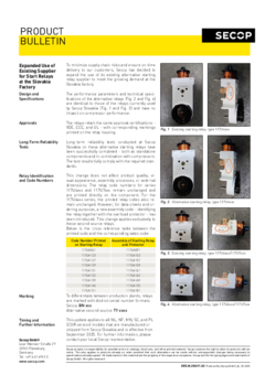 Expanded Use of Existing Supplier for Start Relays at the Slovakia Factory