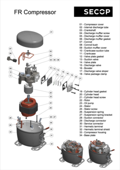 Exploded View FR Compressor